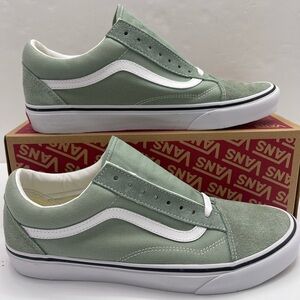 Vans Men’s Old Skool
Color Theory Iceberg Green 
VN0005UFCJL Green Whit Low-Tops